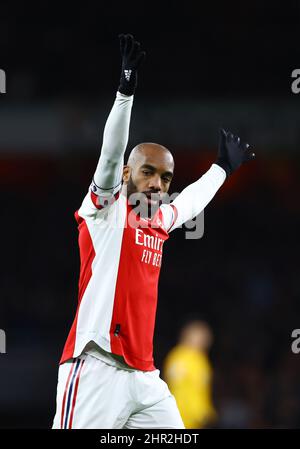 Londra, Regno Unito. 24th Feb 2022. Alexandre Lacazette dell'Arsenal durante la partita della Premier League all'Emirates Stadium di Londra. Il credito d'immagine dovrebbe leggere: David Klein/Sportimage Credit: Sportimage/Alamy Live News Foto Stock