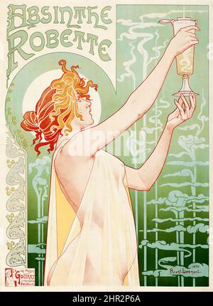 Poster Art Nouveau, Assenzio Robette (1896) - poster pubblicitario vintage Foto Stock