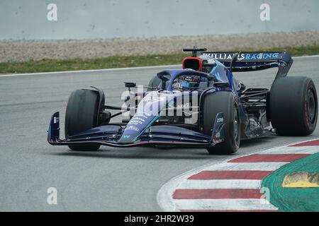 25th febbraio 2022, Circuit de Catalunya, Barcellona, Formula 1 test drive 2022 a Barcellona, nella foto Alexander Albon (GBR), Williams Racing Foto Stock