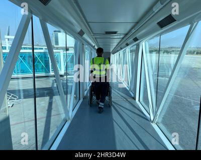 Aeroporto Internazionale di Jinnah, Karachi, lounge partenze Foto Stock