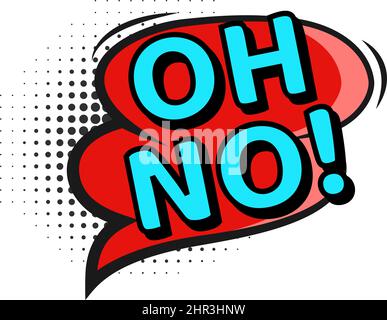 OH nessuna emozione per il libro e il giornale del fumetto di disegno. Grafica vettoriale comic design Emotion per illustrazione della comunicazione Illustrazione Vettoriale