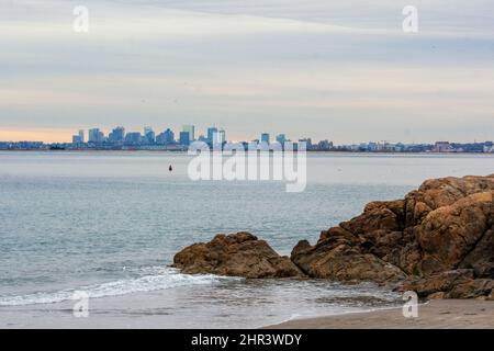 Viste panoramiche da nord di Boston Foto Stock