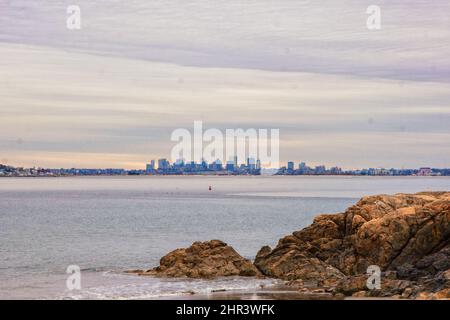 Viste panoramiche da nord di Boston Foto Stock