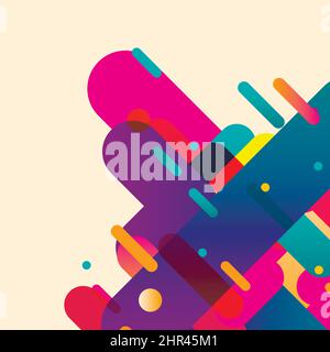 Forme colorate astratte arrotondate. Sfondo vettoriale Illustrazione Vettoriale