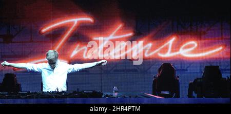 DJ Armin van Buuren suona al Madison Square Garden di New York Foto Stock