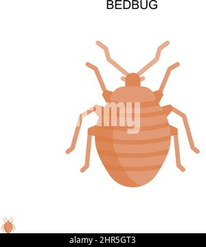 Icona vettore semplice Bedbug. Modello di disegno del simbolo di illustrazione per l'elemento dell'interfaccia utente mobile Web. Illustrazione Vettoriale