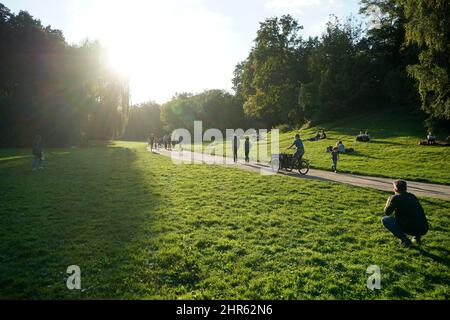 Impressionen - Ententeich, Rudolph-Wilde-Park Berlin-Schoeneberg (nur fuer redaktionelle Verwendung. Keine Werbung. Referenzdatenbank: http://www.360- Foto Stock
