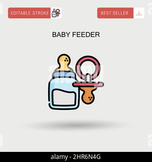 Baby feeder semplice icona vettoriale. Illustrazione Vettoriale