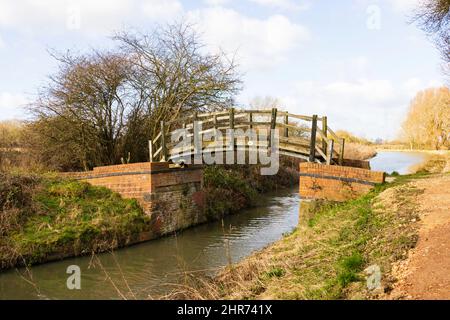 Ponte di Bridle sul Canal Grantham, Woolsthorpe di Belvoir, Lincolnshire. Foto Stock