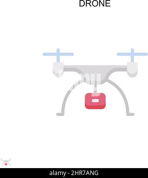 Icona drone Simple Vector. Modello di disegno del simbolo di illustrazione per l'elemento dell'interfaccia utente mobile Web. Illustrazione Vettoriale
