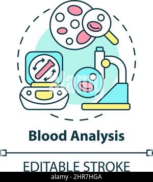 Icona del concetto di analisi del sangue Illustrazione Vettoriale