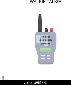 Icona vettoriale walkie talkie semplice. Modello di disegno del simbolo di illustrazione per l'elemento dell'interfaccia utente mobile Web. Illustrazione Vettoriale