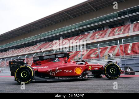 25th febbraio 2022 ; circuito Barcelona Catalunya, Barcellona, Spagna: Formula 1 , test pre-stagione; Charles Leclerc (MON) Scuderia Ferrari Foto Stock