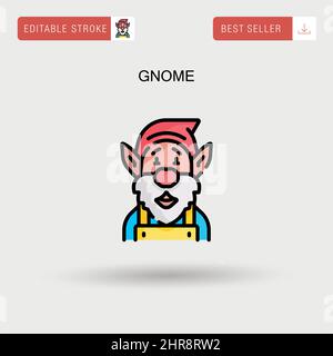 Icona vettore semplice GNOME. Illustrazione Vettoriale