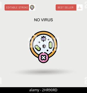 Nessun virus semplice vettore icona. Illustrazione Vettoriale