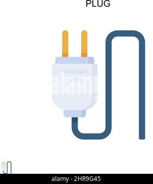 Icona Plug Simple Vector. Modello di disegno del simbolo di illustrazione per l'elemento dell'interfaccia utente mobile Web. Illustrazione Vettoriale