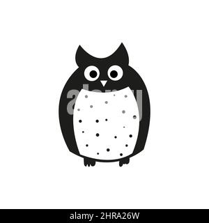 Logo OWL Bird, design ispirato al modello OWL line ART. Modello di icona vettore logo Illustrazione Vettoriale