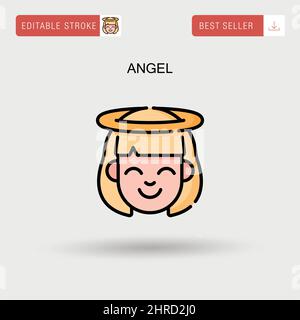 Angel icona vettore semplice. Illustrazione Vettoriale