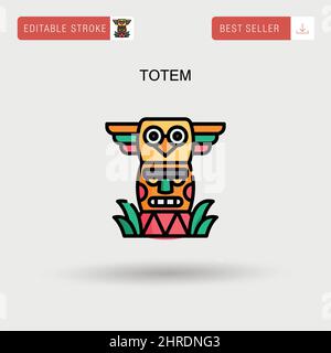 Icona vettore semplice Totem. Illustrazione Vettoriale