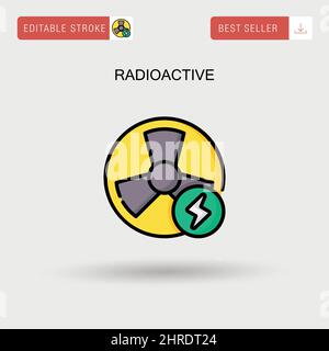 Icona vettore semplice radioattivo. Illustrazione Vettoriale