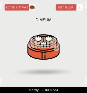 Icona vettore semplice Dimsum. Illustrazione Vettoriale