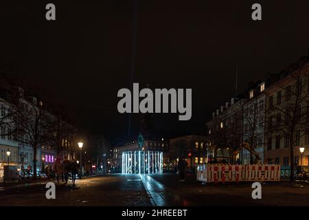 Passeggiata serale a Copenaghen in Danimarca durante il festival delle luci Foto Stock