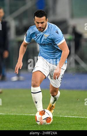 Roma, Italia. 25th Feb 2022. 24th Febbraio 2022 : Stadio Olimpico, Roma, Italia; Europa League football, SS Lazio versus Porto; Pedro of SS Lazio Credit: Action Plus Sports Images/Alamy Live News Foto Stock