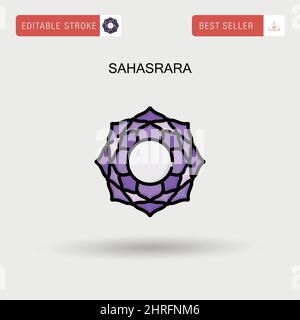 Sahasrara semplice icona vettoriale. Illustrazione Vettoriale