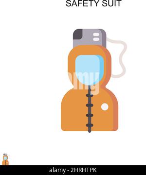 Tuta di sicurezza semplice icona vettoriale. Modello di disegno del simbolo di illustrazione per l'elemento dell'interfaccia utente mobile Web. Illustrazione Vettoriale