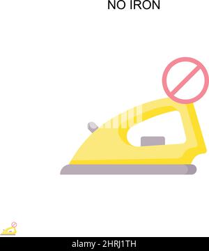 Nessuna icona vettore ferro semplice. Modello di disegno del simbolo di illustrazione per l'elemento dell'interfaccia utente mobile Web. Illustrazione Vettoriale