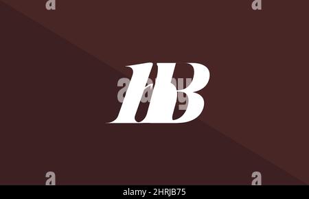 Lettere alfabetiche iniziali logo monogramma HB, BH, H e B. Illustrazione Vettoriale