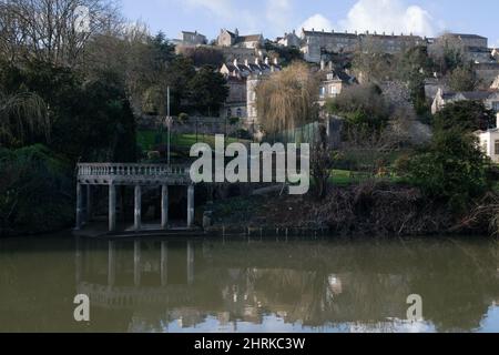 The River Avon, Bradford on Avon, Wiltshire, Regno Unito Foto Stock