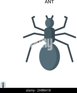 Icona vettore ANT semplice. Modello di disegno del simbolo di illustrazione per l'elemento dell'interfaccia utente mobile Web. Illustrazione Vettoriale