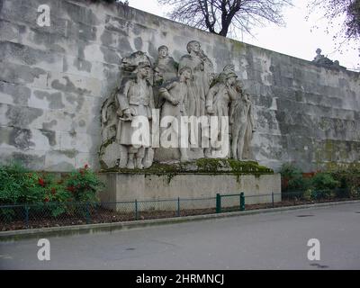 Primo memoriale della Guerra Mondiale (scultura di Paul Landowski) Parigi, Francia. Monumento a la Gloire des Armees Francaises de 1914-1918, Place du Trocadero Foto Stock