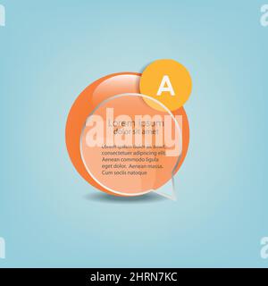 Elemento in vetro vettoriale infografico Illustrazione Vettoriale