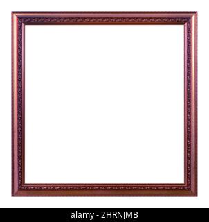 Antica cornice rosa isolata su sfondo bianco vintage stile Foto Stock