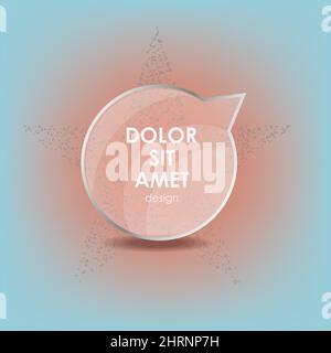 Elemento in vetro vettoriale infografico Illustrazione Vettoriale