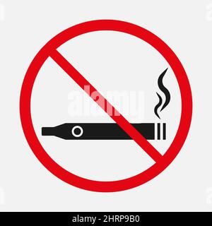 Nessuna sigaretta elettronica. Icona Vape Smoking Vector Illustrazione Vettoriale