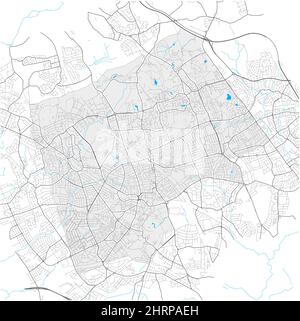 Harrow, Greater London, Regno Unito, mappa vettoriale ad alto dettaglio con confini della città e percorsi modificabili. Contorni bianchi per le strade principali. molti pa più piccoli Illustrazione Vettoriale