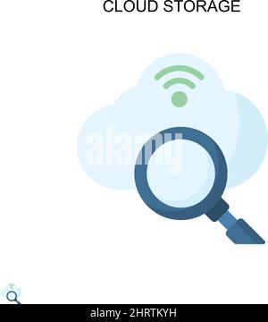 Icona vettore semplice archiviazione cloud. Modello di disegno del simbolo di illustrazione per l'elemento dell'interfaccia utente mobile Web. Illustrazione Vettoriale