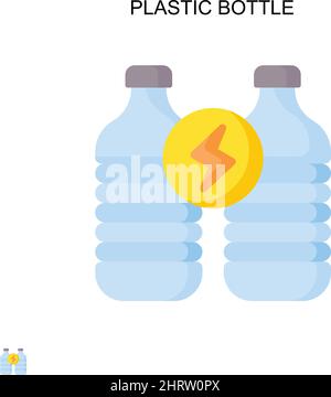 Modello di disegno con icone vettoriali per bottiglie in plastica. Vettore  eps 10. Tratto modificabile Immagine e Vettoriale - Alamy