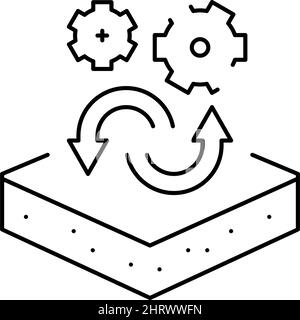 trasferimento a un altro scopo dell'illustrazione vettoriale dell'icona della linea locale Illustrazione Vettoriale