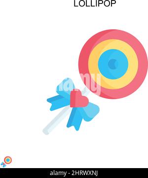 Icona Lollipop Simple Vector. Modello di disegno del simbolo di illustrazione per l'elemento dell'interfaccia utente mobile Web. Illustrazione Vettoriale