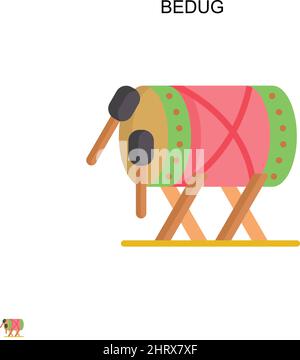 Icona vettoriale semplice di Bedug. Modello di disegno del simbolo di illustrazione per l'elemento dell'interfaccia utente mobile Web. Illustrazione Vettoriale