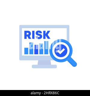 icona di valutazione del rischio, arte vettoriale Illustrazione Vettoriale