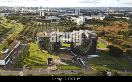 Vista aerea dell'edificio dell'Ufficio del Procuratore Generale nella città di Brasilia, Brasile Foto Stock