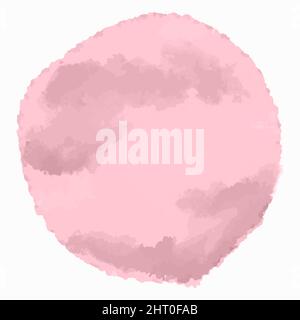macchia acquerello con gocciolamenti e macchie di sbavatura, elemento vettoriale disegnato a mano Illustrazione Vettoriale