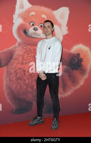 Roma, Italia. 25th Feb 2022. Sodin assiste al tappeto rosso del film Disney Red allo Space Cinema moderno. Credit: SOPA Images Limited/Alamy Live News Foto Stock