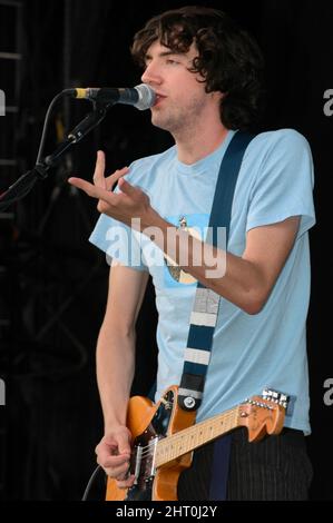 Gary Lightbody - Snow Patrol, V2004, Hylands Park, Chelmsford, Essex, Regno Unito - 21 agosto 2004 Foto Stock