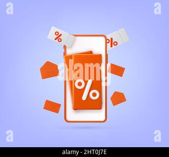 Telefono con sconto. Illustrazione Vettoriale